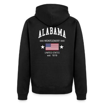 Alabama - Veste à capuche bio Premium Unisexe - noir - Dos - Nico (187cm)