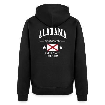Alabama - Veste à capuche bio Premium Unisexe - noir - Dos - Nico (187cm)