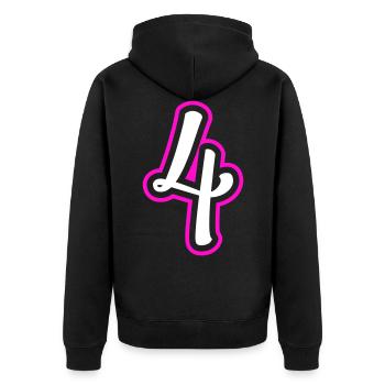 4 Numéro de numéro - Veste à capuche bio Premium Unisexe - noir - Dos - Nico (187cm)