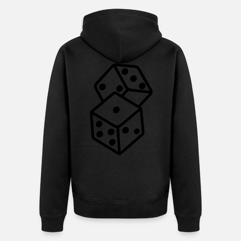 Symbole du casino Dice - Veste à capuche bio Premium Unisexe - noir