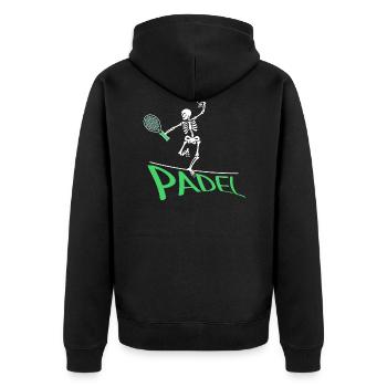 padel tennis paddle padel joueur padeltennis padel - Veste à capuche bio Premium Unisexe - noir - Dos - Nico (187cm)