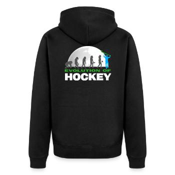 hockey hockey sur gazon-évolution hockey sur gazonhockey - Veste à capuche bio Premium Unisexe - noir - Dos - Nico (187cm)