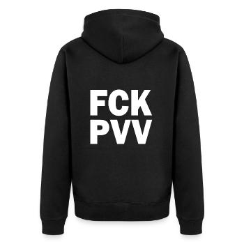 Fck pvv - Veste à capuche bio Premium Unisexe - noir - Dos - Nico (187cm)