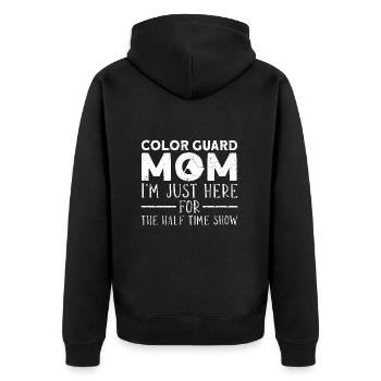 Color Guard - Unisex Premium Bio Zip Hoodie - Schwarz - Hinten - Nico (187cm)