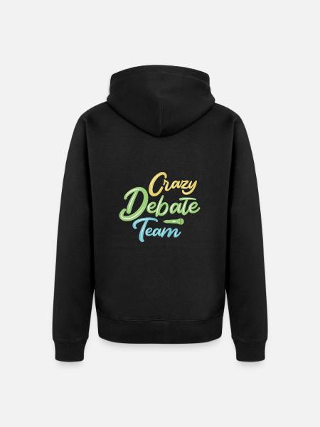 Debating Debate Arguing - Unisex Premium Organic Zip Hoodie - black