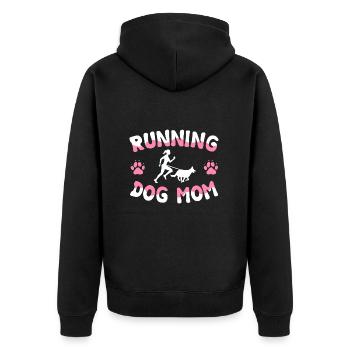 Course de canicross avec chien Canicross Runner - Veste à capuche bio Premium Unisexe - noir - Dos - Nico (187cm)