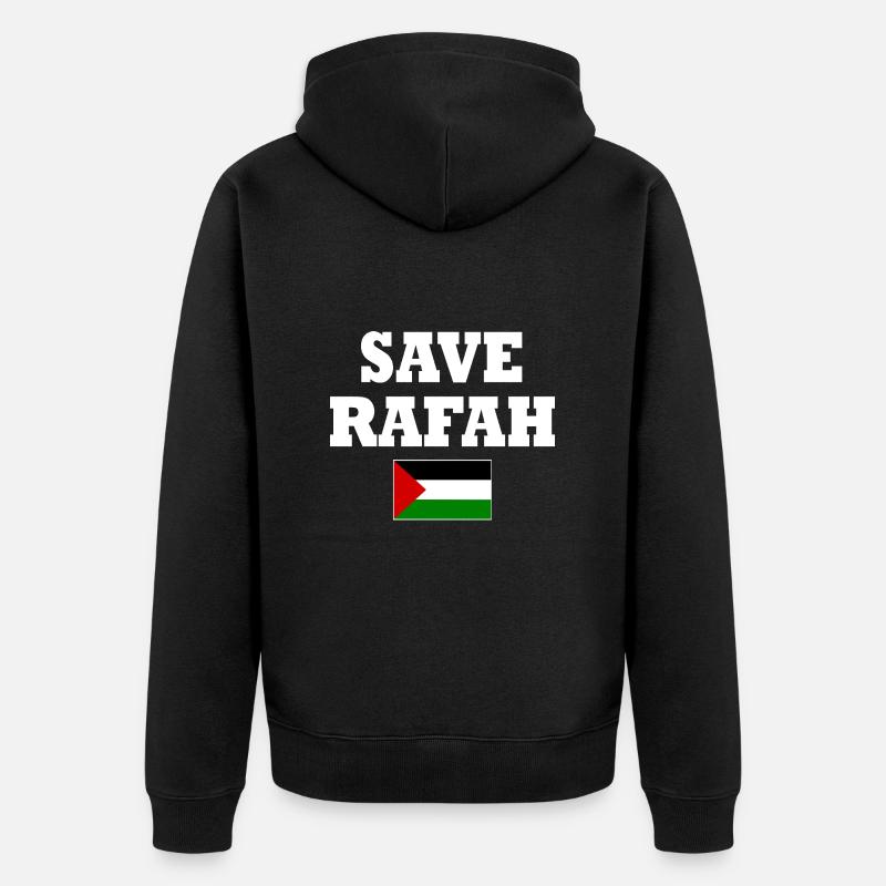 Save rafah - Veste à capuche bio Premium Unisexe - noir
