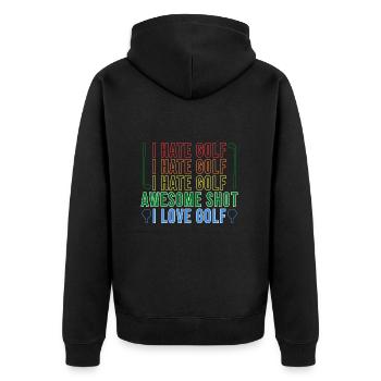 Golf Golfeurs Golfeurs - Veste à capuche bio Premium Unisexe - noir - Dos - Nico (187cm)