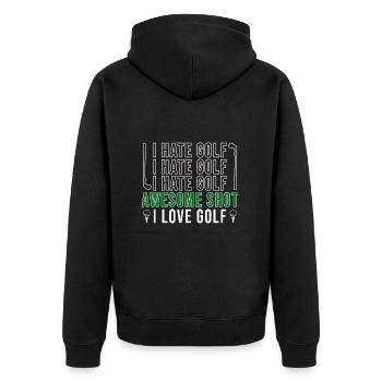 Golf Golfeurs Golfeurs - Veste à capuche bio Premium Unisexe - noir - Dos - Nico (187cm)