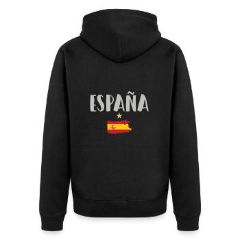 Espagne Maillot de football Drapeau espagnol - Veste à capuche bio Premium Unisexe - noir - Dos - Nico (187cm)