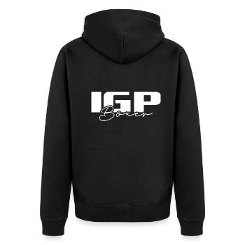 IGP BOXER Wilsigns Dog Sport Dogs Dog Gifts - Unisex Premium Organic Zip Hoodie - black - Back - Nico (187cm)