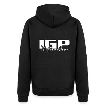 IGP X Herder Hundesport Hunde Wilsigns - Unisex Premium Organic Zip Hoodie - black - Back - Nico (187cm)