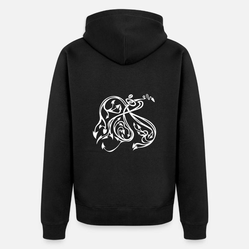 Flèches - Veste à capuche bio Premium Unisexe - noir