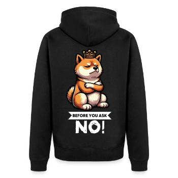 Before You Ask Shiba Inu Shiba Owner Shiba Inus - Unisex Premium Organic Zip Hoodie - black - Back - Nico (187cm)