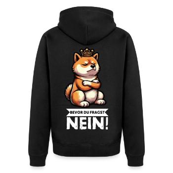 Before You Ask Shiba Inu Shiba Owner Shiba Inus - Unisex Premium Organic Zip Hoodie - black - Back - Nico (187cm)