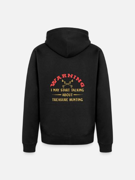 Schatzsucher Schatzsuche Metaldetektor - Unisex Premium Bio Zip Hoodie - Schwarz