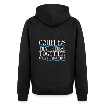 Cruise Cruise Ship - Unisex Premium Organic Zip Hoodie - black - Back - Nico (187cm)