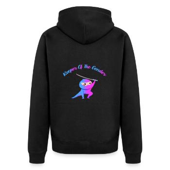 Gender Reveal Babyparty Geschlecht - Unisex Premium Organic Zip Hoodie - black - Back - Nico (187cm)