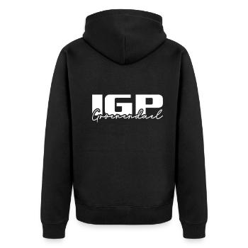 IGP Groenendael Hundesport Hunde Hund Wilsigns - Unisex Premium Bio Zip Hoodie - Schwarz - Hinten - Nico (187cm)
