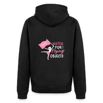 Color Guard - Unisex Premium Bio Zip Hoodie - Schwarz - Hinten - Nico (187cm)