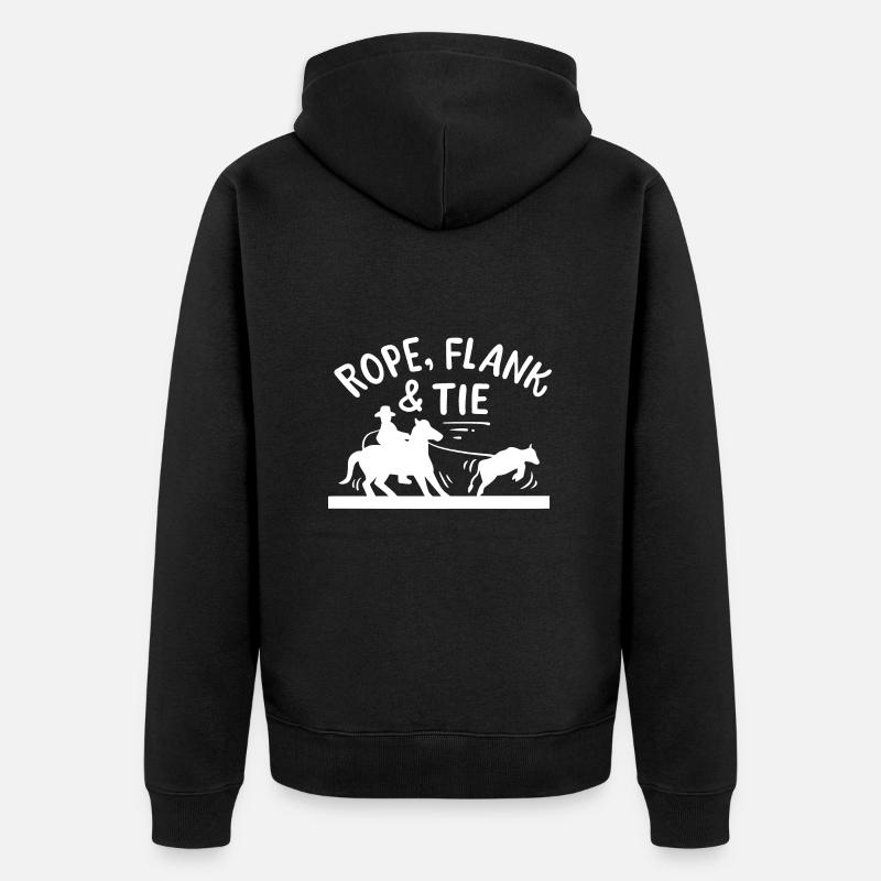 Équipe Roping - Veste à capuche bio Premium Unisexe - noir