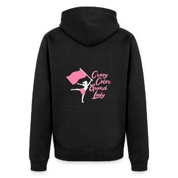 Color Guard - Unisex Premium Bio Zip Hoodie - Schwarz - Hinten - Nico (187cm)