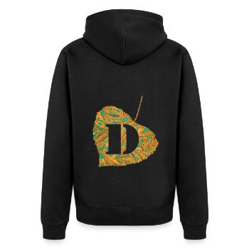 Sheet E 95 D - Unisex Premium Organic Zip Hoodie - black - Back - Nico (187cm)
