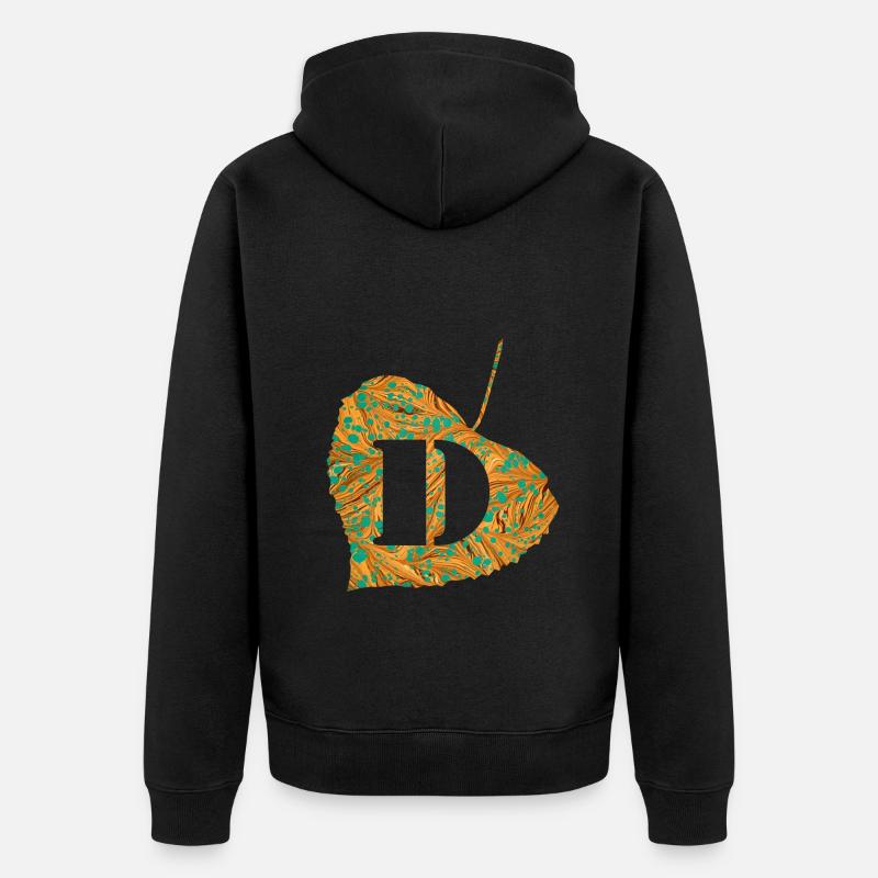 blatt e 95 d - Unisex Premium Bio Zip Hoodie - Schwarz