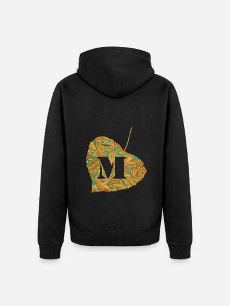 Sheet E 95 m - Unisex Premium Organic Zip Hoodie - black