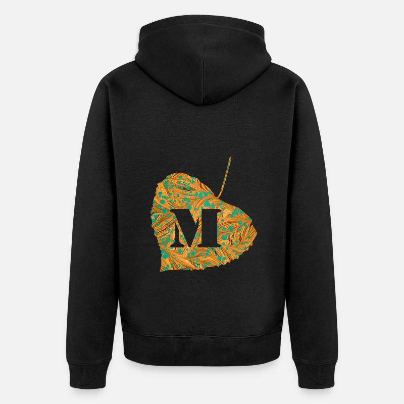 Feuille E 95 m - Veste à capuche bio Premium Unisexe - noir