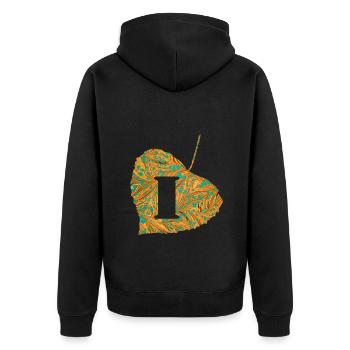 Sheet E 95 I - Unisex Premium Organic Zip Hoodie - black - Back - Nico (187cm)