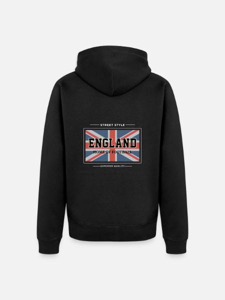 Angleterre - Veste à capuche bio Premium Unisexe - noir