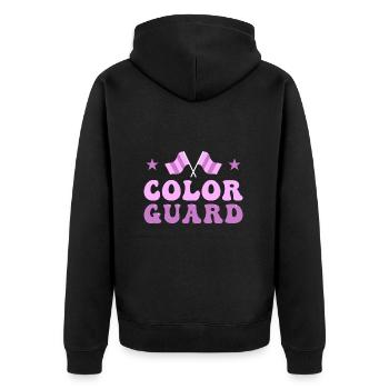 Color Guard - Unisex Premium Bio Zip Hoodie - Schwarz - Hinten - Nico (187cm)