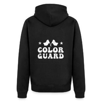 Color Guard - Unisex Premium Bio Zip Hoodie - Schwarz - Hinten - Nico (187cm)