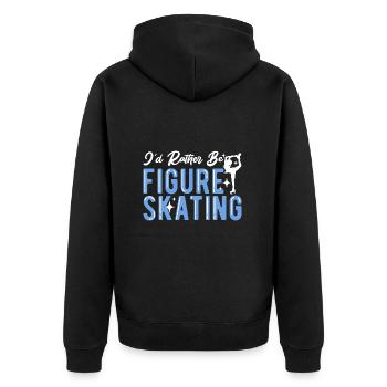 Figure skating - Unisex Premium Organic Zip Hoodie - black - Back - Nico (187cm)