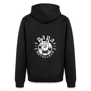 Papa Métalleux Métal music - Veste à capuche bio Premium Unisexe - noir - Dos - Nico (187cm)