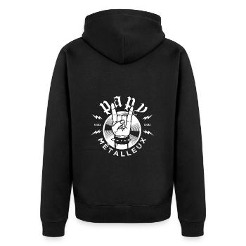 Papy Métalleux Métal misic - Veste à capuche bio Premium Unisexe - noir - Dos - Nico (187cm)
