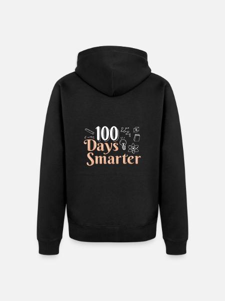100 jours d’école - Veste à capuche bio Premium Unisexe - noir