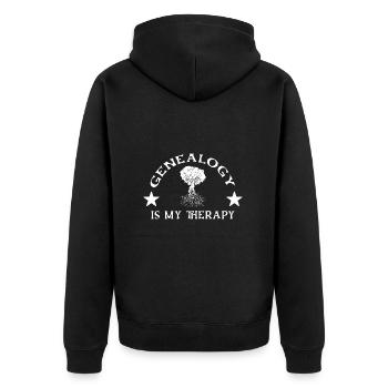 Généalogiste - Veste à capuche bio Premium Unisexe - noir - Dos - Nico (187cm)