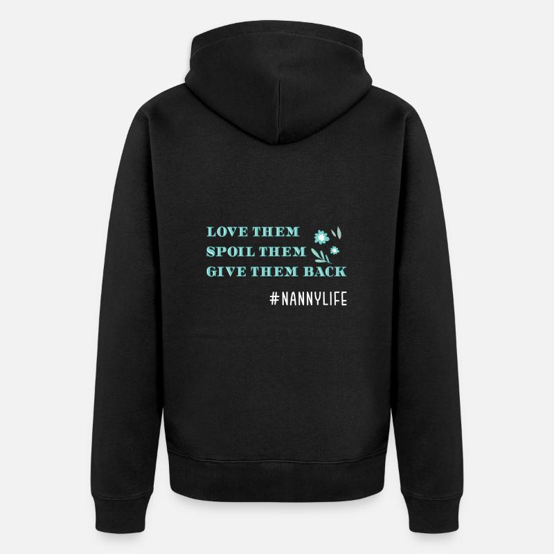 Nounou Baby-sitter Assistante maternelle - Veste à capuche bio Premium Unisexe - noir