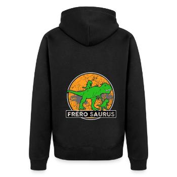Annonce Naissance Frères Jumeau soeurs Jumelles - Veste à capuche bio Premium Unisexe - noir - Dos - Nico (187cm)