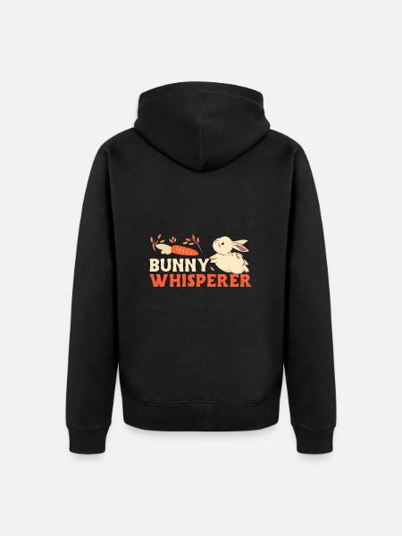 Rabbit Rabbit - Unisex Premium Organic Zip Hoodie - black