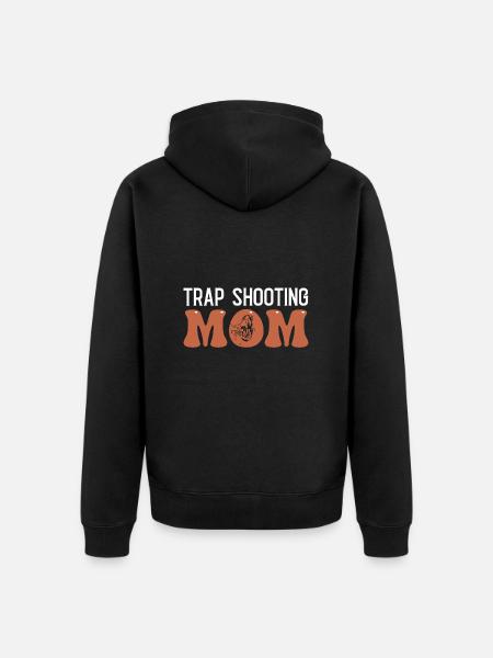 Clay pigeon shooting - Unisex Premium Organic Zip Hoodie - black