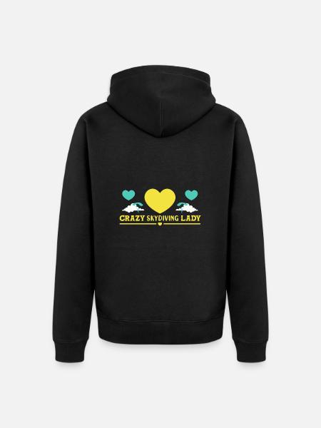 Parachute Skydiving Parachutists - Unisex Premium Organic Zip Hoodie - black