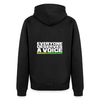 Logopäde Sprachtherapie Sprachtherapeut - Unisex Premium Bio Zip Hoodie - Schwarz - Hinten - Nico (187cm)