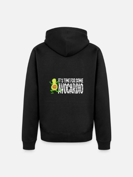 Avocado - Unisex Premium Organic Zip Hoodie - black