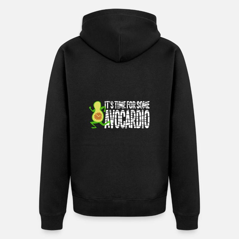 Avocado - Unisex Premium Bio Zip Hoodie - Schwarz