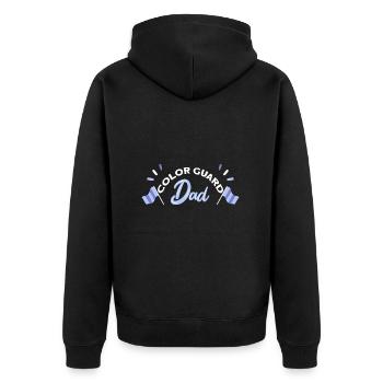 Color Guard - Unisex Premium Bio Zip Hoodie - Schwarz - Hinten - Nico (187cm)