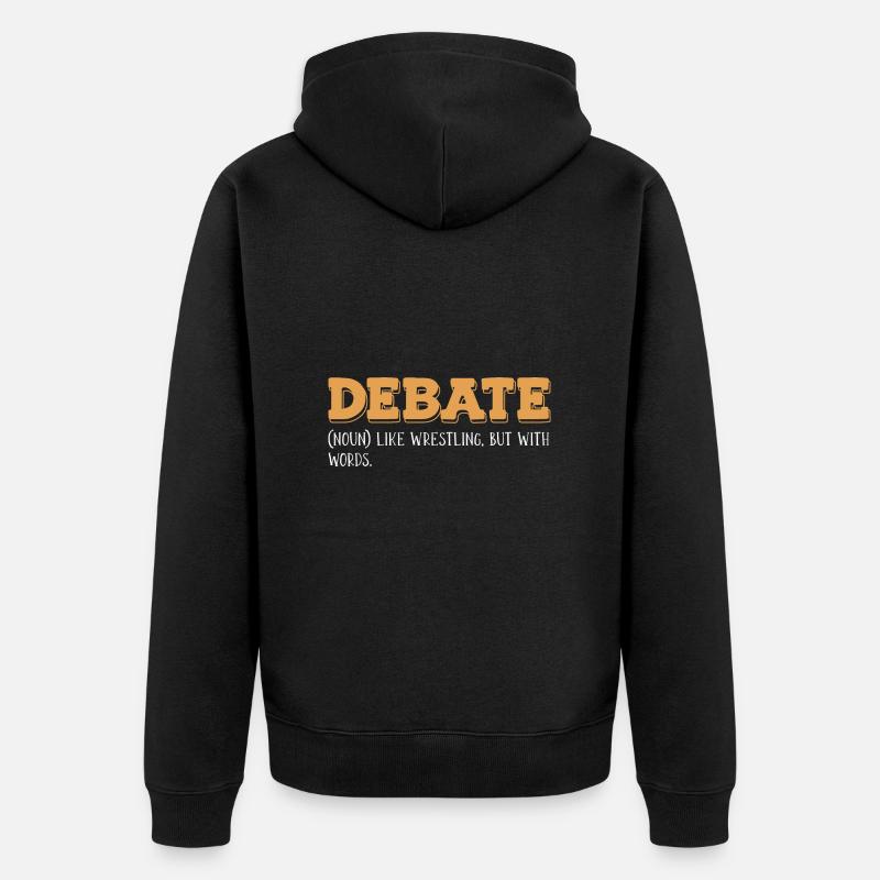 Débat Débat argumentation - Veste à capuche bio Premium Unisexe - noir