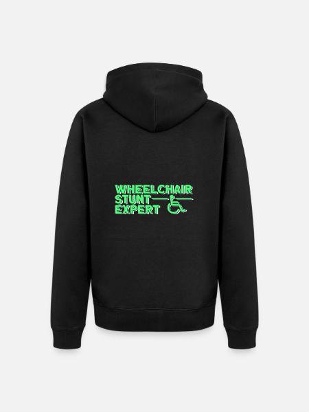 Wheelchair wheelchair users - Unisex Premium Organic Zip Hoodie - black